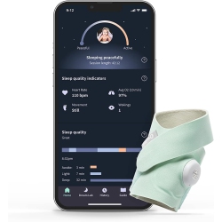 OWLET Dream Sock (Smart Baby Monitor View Heart Rate, Average Oxygen O2 As Sleep Quality Indicators. Wakings, Movement, Sleep State. Digital Sleep