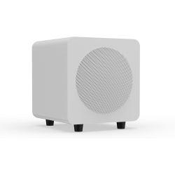 KANTO Sub6 Sealed Powered Subwoofer | 200W Peak Power | 6” Woofer | Quick & Accurate Bass | Ultra-Compact Design | Matte W/ Grille In White