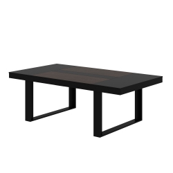 FAMAPY Modern Conference Table, Spacious Design (86.8" W X 47.2" D X 29.4" H) & Walnut Office Table In Black
