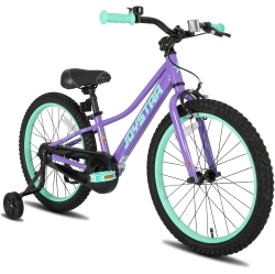 JOYSTAR Neo 20 Inch Kids Bike for Ages 6-10 Years Old Boys & Girls, 20 Inch Wheels Kids Mountain Bike With Training Wheels & Handbrake In Purple