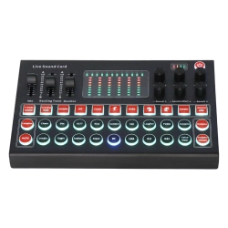 CHSSHA00 Live Broadcast Equipment Sound Card With Colored Lights Compatible With Multiple Platforms Live Singing