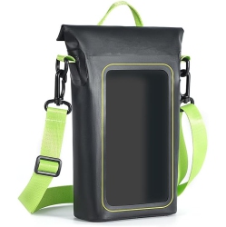 CHSSHA00 Pvc Touch Screen Phone Waterproof Bag, Fits Phones Up to 6.5 Inches, Perfect for Outdoor Rafting And Camping - In Green