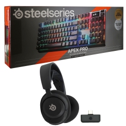 STEELSERIES Apex Pro Gen 3 Rapid Tap Gaming Keyboard + Nova 5 Arctis Headset