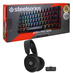STEELSERIES Apex Pro Omnipoint Adj Mini Rapid Tap Keyboard + Nova 5 Headset