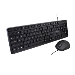 V7 USB Wired Keyboard And Mouse Combo Bundle - Simple & Easy to Use Ultra Slim Keyboard Mouse Combo - Plug & Play