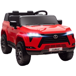 QABA 2 Seater Electric Car for Kids, 12V 7Ah Lexus Gx550 Licensed Battery Powe Ride On Car \w Remote Control, 4 Wheel Suspension System, USB, Led