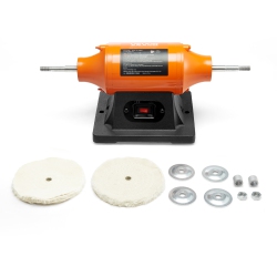 VEVOR 1/2HP Bench Buffer Polisher, 6-Inch Bench Polishing Buffing Machine, 3450Rpm Single Speed Benchtop Polisher \w 2PCs Cloth Wheels & Cast Iron