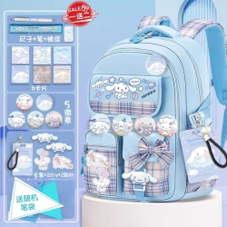 SUPERSHIELD Cartoon Sanrio Kuromi Student Schoolbag Large Capacity Grade 23 to 6Th Grade Ridge Protection Children Burden Reduction Spinal Protection