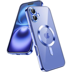 TASNIM Magnetic Case for Iphone 16 Plus 6.7-Inch Compatible With Magsafe Wireless Charging, Shockproof Phone Bumper Cover, Anti-Scratch Clear Back -