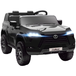QABA 2 Seater Electric Car for Kids, 12V 7Ah Lexus Gx550 Licensed Battery Powered Ride On Car \w Remote Control, 4 Wheel Suspension System, USB, Led