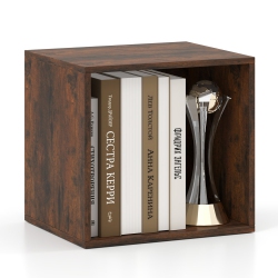 SLICKBLUE Freestanding Cube Storage Organizer – Wooden Stackable Open Shelf Unit