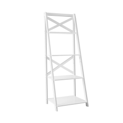 SLICKBLUE 4-Tier Leaning Ladder Shelf Freestanding Bookcase for Home Decor