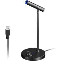 GENERIC Aokeo USB Computer Microphone, Noise-Cancelling Recording Desktop Mic for PC/laptop for Online Chatting, Home Studio, Podcasting, Gaming