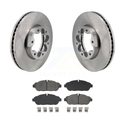 TRANSIT AUTO Front Brake Rotors Semi-Metallic Pad Kit for Ford Transit-250 Transit-350 Transit-150 Awd K8S-104147