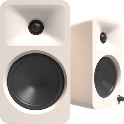 KANTO Ora4 140W Powered Reference Speakers W/ Bluetooth 5.0 & USB-C | 4” Woofers, Deep Bass Extension, Bi-Amplified, 80Hz Auto Crossover, Pair, Cream