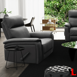 LEVOLUXE Sereno 36" Rocker Reclining Chair In Jaxxon Smoke