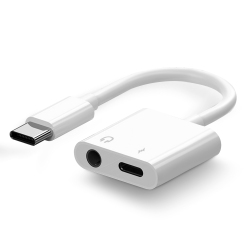 MYACUC 2-In-1 Type-C to 3.5MM Audio Cable, Audio Jack And Headphone Jack Compatible With Iphone 16/15 And Android Phones