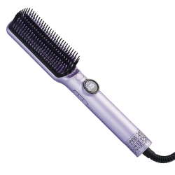 THE WAY Hot Air Blow Dryer Multifunctional Straightening Curling Iron Hot And Cold Air Blow Curling Comb Lcd Fluffy Comb Lcd Display - In Purple