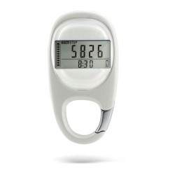 THE WAY 3D Pedometer Carabiner Pedometer Large Screen Pedometer Outdoor Pedometer Running Counter Portable Sports Pedometer \w Keychain - No App Or