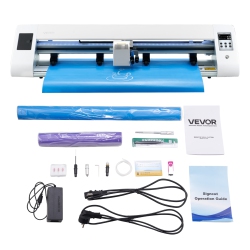 VEVOR Cutting Machine, Automatic Edge Detection Vinyl Cutter Machine \w Two Types Of Blades, Design Software And Materials, Compatible \w Multiple