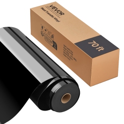 VEVOR 12 In X 70 Ft Heat Transfer Vinyl, Glossy Htv Iron On Vinyl Roll, Easy to Cut And Weed, Strong Adhesion, Compatible \w Cutting Machines, For