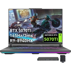 ASUS Rog Strix G16 Gaming Laptop, Geforce Rtx 5070 Ti 12GB Gddr7, Amd Ryzen 9 8940Hx, 1Tb SSD, 32GB Ddr5, Backlit Keyboard, 16" Wuxga 165Hz Display, Win