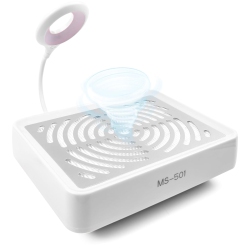 MYACUC Nail Dust Collector With Led Light, Electric Nail Vacuum Cleaner, Nail Art Dust Removal Fan, Suitable for Manicure, Nail Care