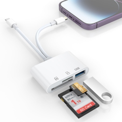 THE WAY Suitable for Apple Android Mobile Phone Otg Two-In-One Interface to Sd/tf/USB2.0 Card Reader Expansion Dock Hub