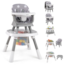 GYMAX 16-In-1 Baby High Chair W/ Activity Center Booster Seat Building Block Table