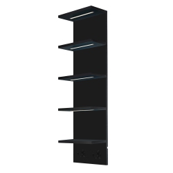 SORBUS 5 Tier Wall Mounted Floating Shelf Unit With Led Lights - Home Decor And Storage Organizer