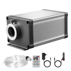 VEVOR 16W Starlight Headliner Kit, 550 PCs 0.03 In 9.8 Ft, Twinkle Fiber Optic Star Ceiling Lights for Car, Bluetooth App, Remote Control, Sound