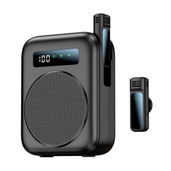 MYACUC Wireless Microphone Amplifier, Clip-On Microphone Voice Amplifier, for Teachers, Lavalier Bluetooth Voice Amplifier for Elderly, Speech, Yoga