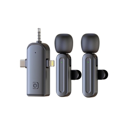 MYACUC Wireless Lavalier Microphones for Iphone, Android, USB-C, Plug-Play, 2.4G Ultra-Low Delay Mini Microphone for Interview /tiktok/vlog/youtube