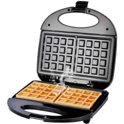 CHSSHA00 750W Mini Electric Waffle Maker \w Cool-Touch Handle, Makes 2 Waffles At A Time, Double-Sided Heating, Non-Stick Coating, Easy to Clean