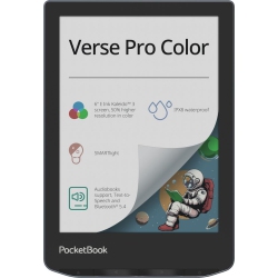 PocketBook Verse Pro Color | Thin and Compact 6" e-Reader | Color Screen E Ink Kaleido™ 3 – Eye-Safe and Glare-Free | Text-to-Speech & Bluetooth | Audio | SMARTlight | Waterproof