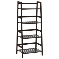 SLICKBLUE Wicker Plant Stand 4-Tier Display Rack With Guardrails – Space-Saving Organizer