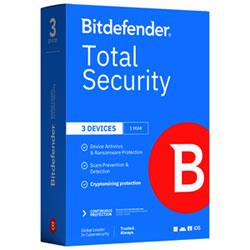 Bitdefender Total Security (PC/Mac/iOS/Android) - 3 Device - 1 User - 1 Year