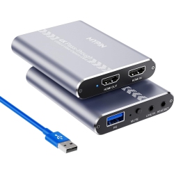 MEHIAZ 4K 60Fps Audio Video HDMI Game Capture, Live Gamer Portable Pass-Through 4K Full HD 1080P 60Fps USB3.0 Capture Card Ultra Low Latency Record