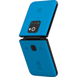 LOGIC Z3L 4G Flip Phone W/buds – Unlocked Dual Sim | Sos Button, Long Battery Life, Expandable Storage (Blue)