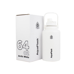 AQUAFLASKCANADA Aquaflask Original Vacuum Insulated Water Bottles 1893Ml (64OZ) - In White