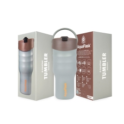 AQUAFLASKCANADA Aqua Flask Tumbler – Vacuum Insulated Stainless Steel Travel Cup 887Ml (30 OZ) - Macchiato