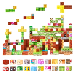 VEVOR 100 PCs Magnetic Blocks, Magnet Blocks Set, Magnetic Building Cubes for Kids, Stem Montessori Sensory Toys for Christmas Birthday Gift, for 3+