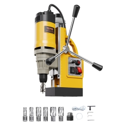 VEVOR 1450W Magnetic Drill, Motor 2 In Boring Diameter, 2878 Lbf Electric Mag Drill Press, \w 6 Coring Bits, Variable Speed, Drilling Machine For