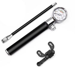 MYACUC Ball Pump \w Pressure Gauge, Portable Bicycle Inflator \w Inflation Needle And Pressure Relief Valve, Suitable for Bicycles And Basketballs