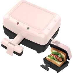 CHSSHA00 Mini Sandwich Maker With Non-Stick Coating, Double-Sided Heating Waffle Maker, Automatic Temperature Control, Suitable for Home And Kitchen