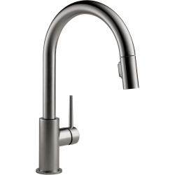 DELTA FAUCET Trinsic Stainless Kitchen Faucet, Kitchen Faucets With Pull Down Sprayer, Kitchen Sink Faucet In Black