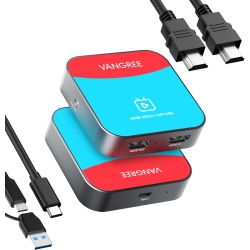 VANGREE Capture Card for Nintendo Switch, 4K Audio Video Capture Card, USB C 3.0 1080P 60Fps HDMI Recorder for Gaming/live Streaming/video