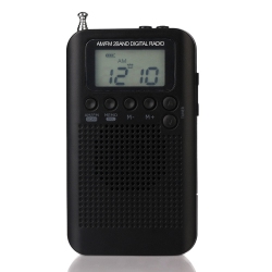 MYACUC Pocket Am Fm Radio Digital Tuning Stereo Personal Radio With Earphone, Alarm Clock And Timer for Walking Running Jogging, Battery Aaa Powered