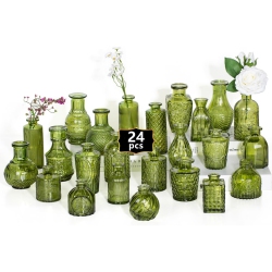 NIERBO Mini Bud Vases Set Of 24 Wedding Centerpieces for Tables Bud Vases for Flowers, Small Flower Vases Suitable for Birthday, Anniversary