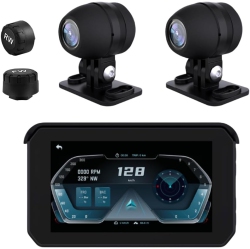 CHSSHA00 5-Inch Screen Motorcycle Carplay for Android Car Navigation System With Tire Pressure Monitoring